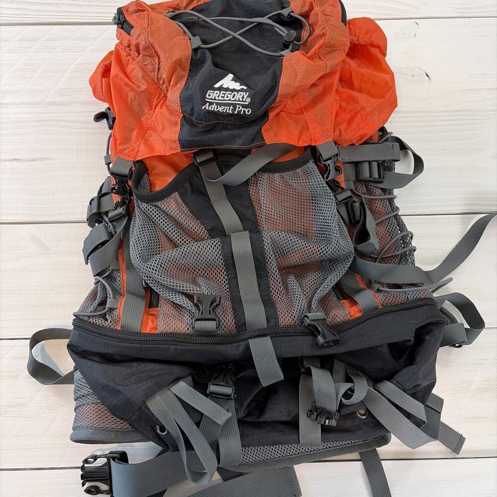 Vintage Gregory Advent Pro Hiking Backpack Medium Orange & Black